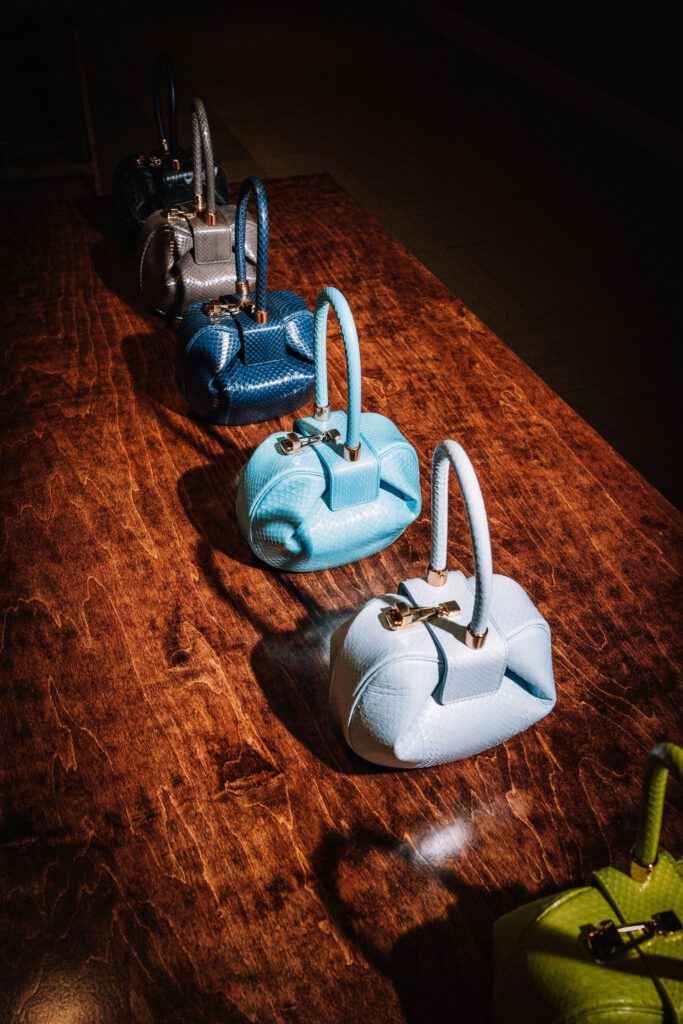 Hearst Demi bag in snake (Photo by Pär Bengtsson and Chase Hall)