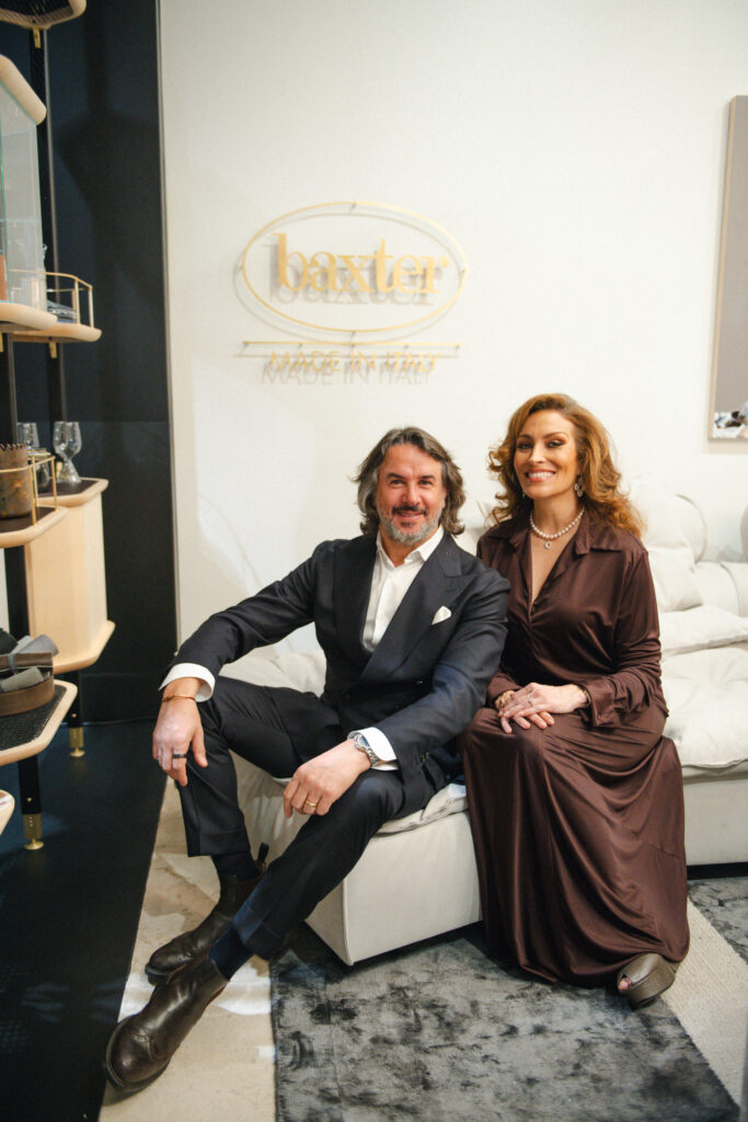Lorenzo Cascino, Carla Munoz at the CAM Studio party introducing the luxury Italian design house Baxter (Photo by Matt Rood)