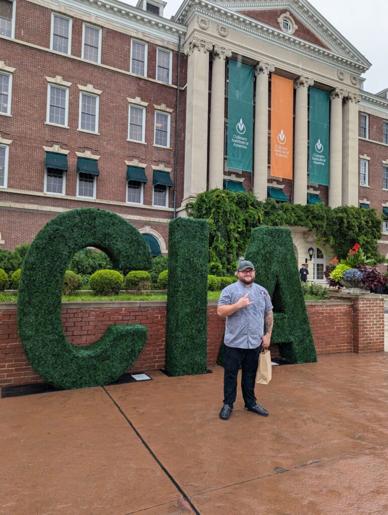 Chef Logan Baker spent two weeks at the Culinary Institute of America in New York this summer. (Photo courtesy of Logan Baker)
