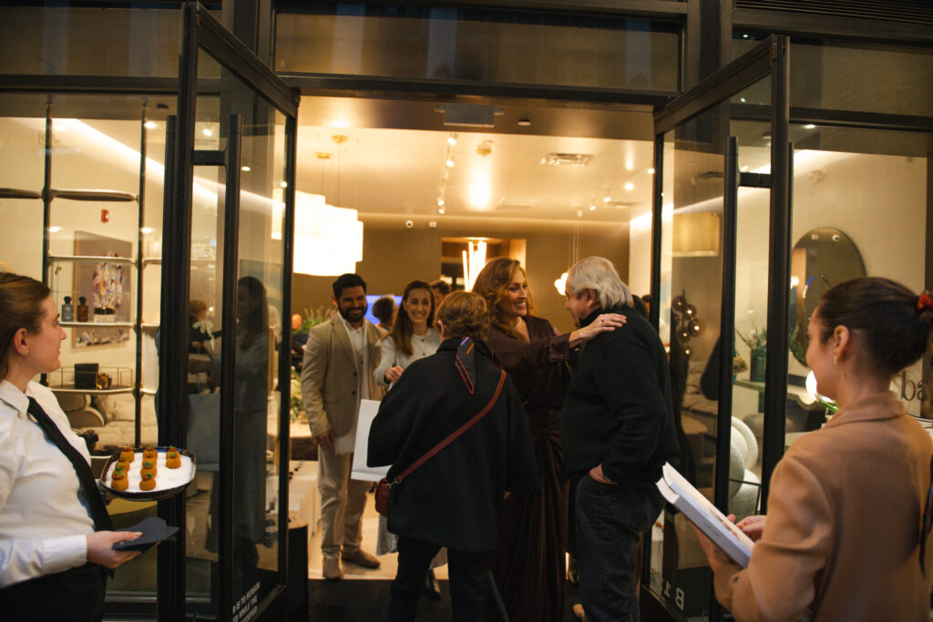 Guests arriving at the Baxter salon in Shops at Arrive (Photo by Matt Rood)