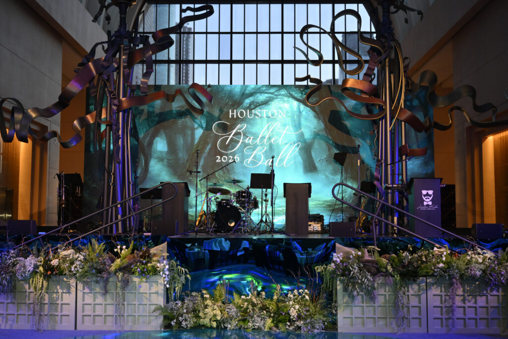 The Events Company created the stunning decor for the Giselle-themed Ballet Ball held at Wortham Theater Center (Photo by Michelle Watson, CatchlightGroup.com)