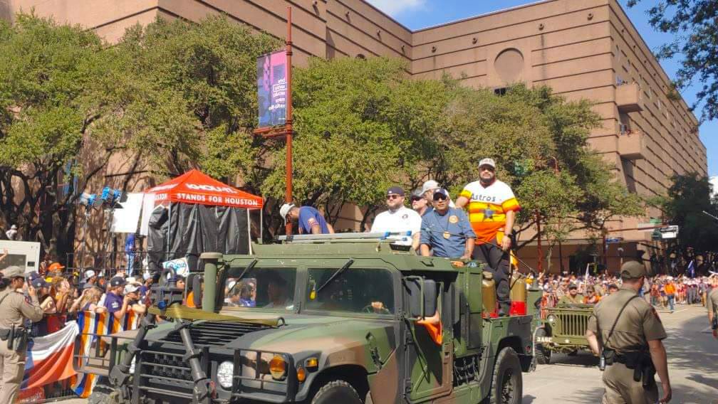 The Astros included Baker and staff in their World Series parades. (Photo courtesy of Logan Baker)