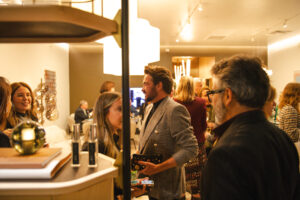 at the CAM Studio party introducing the luxury Italian design house Baxter (Photo by Matt Rood)