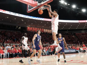 University of Houston Cougars men’s basketball team defeated the Kansas State Wildcats 78-64, as Emmanuel Sharp scores 23 points, in a Big XII contest at the Fertitta Center, February 14, 2026