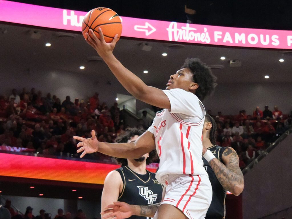 University of Houston guard Mercy Miller is finding ways to get to the hoop. (Photo by F. Carter Smith)
