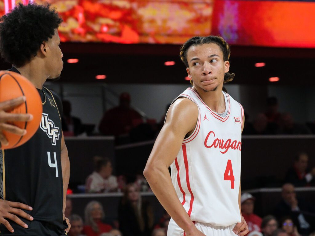 It's best not to trash talk University of Houston point guard Kingston Flemings. (Photo by F. Carter Smith)