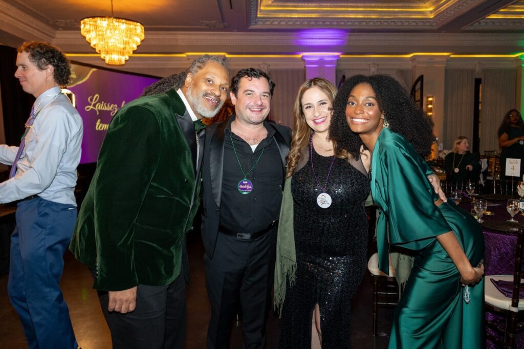 Darrin Hawthorne, David & Sara Cordua, Maronda Washington at LEAD's sixth Mardi Gras Charity Event