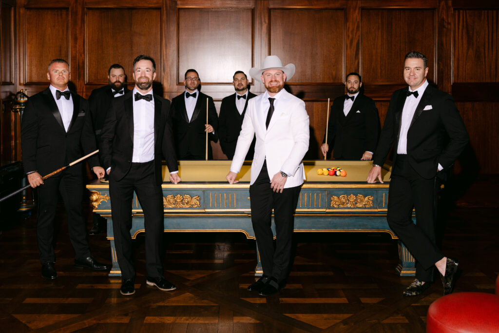 Austin Simmons and his wedding party. (Photo by Weddings by Trey)