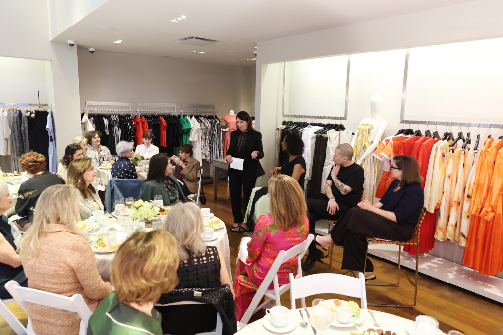 The setting at the Elizabeth Anthony tea and fashion presentation with Jason Wu