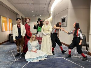 Moco Food Bank Gala characters