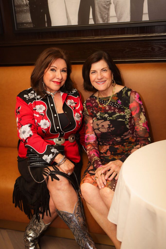Debbie Festari, Ellie Francisco at the Cotton Foundation Giddy Up Galentine's charitable fundraiser at Maître D. (Photo by Jose Rodriguez for Vandelay Companies)