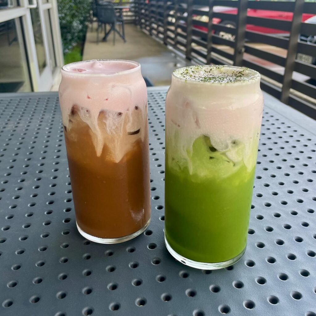 Golden Hour’s Honey Rose Matcha adds a floral twist to the classic matcha latte. (Photo courtesy of Golden Hour)