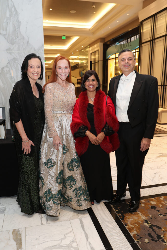 Barbara Burger, Lindy Rydman, Rita Morico, Paul Morico at the Houston Symphony Ball (Photo by Priscilla Dickson)