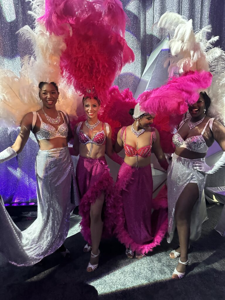 Showgirls part of the glittering entertainment at the San Luis Salute (Photo by Shelby Hodge)