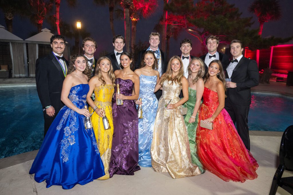 The Knights of Momus Duchesses at the San Luis Salute to Galveston Mardi Gras (Photo by Jacob Power)