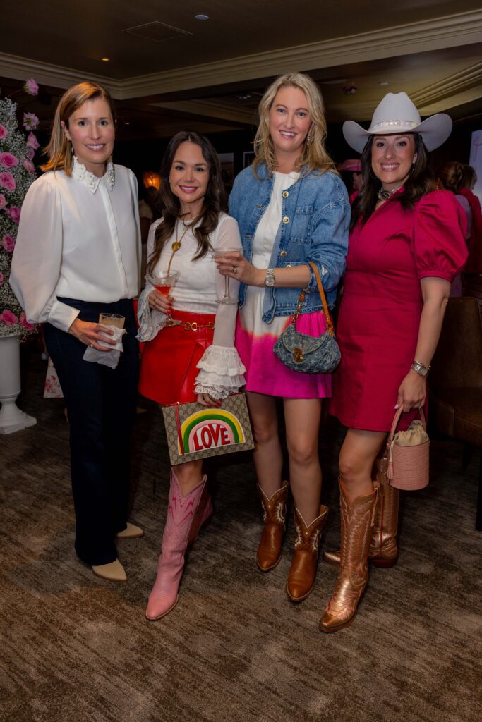 Katelyn Roche Gosslee, Gaby Valencia, Emily Vidor Porter, Brittany Rose Wetterer at the Cotton Foundation Galentine's charitable fundraiser at Maître D. (Photo courtesy of Cotton Holdings)