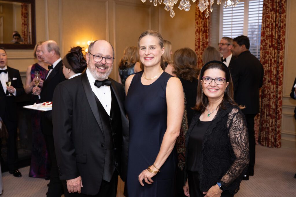 Kevin Lews, featured speaker Lauren Groff, Sabria Lewis at the Inprint Poets & Writers Ball  (Photo by Wilson Parish)
