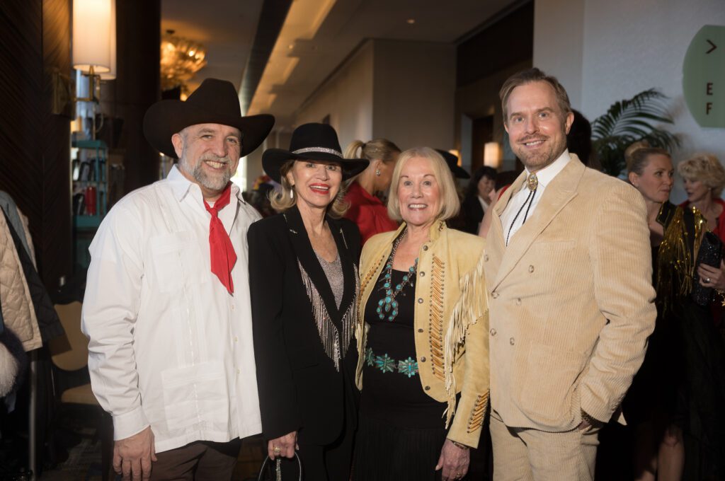 Kirk Kveton, Debra Laws, Elsie Eckert, Michael Broderick at the Houston Livestock Show and Rodeo Trailblazers Awards Luncheon (Photo by Daniel Ortiz)