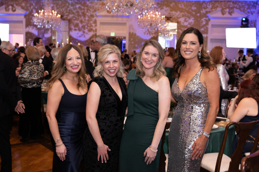Laura Thompson, Jessica Essalih, Margie Sutton, Sydney Goss at the Junior League of Houston Charity Ball (Photo by Wilson Parish)