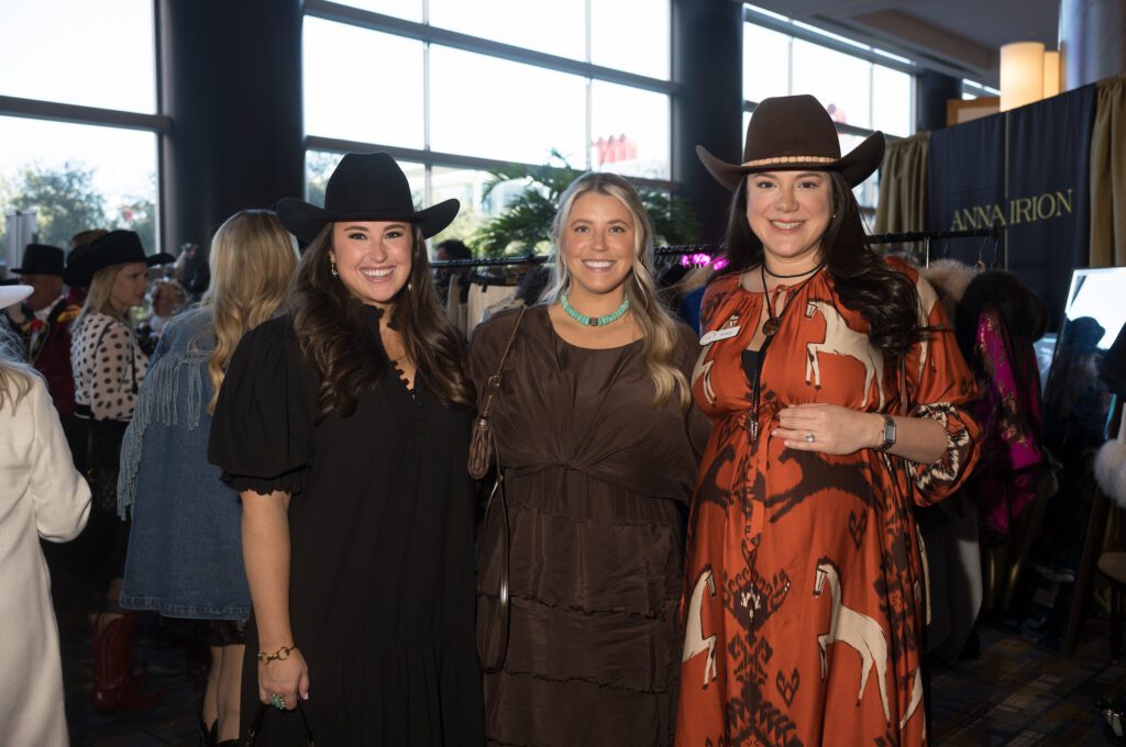 Maddi West, Juliana Mafrige, Cinthya Read at the Houston Livestock Show and Rodeo Trailblazers Awards Luncheon (Photo by Daniel Ortiz)