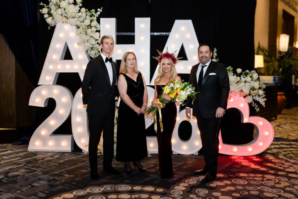 Michael Openlander, Morag Watson, Sarah Starry, Paul Skrabanek at the American Heart Association Heart Ball (Photo by Christina Griffin, WDR Imagery)