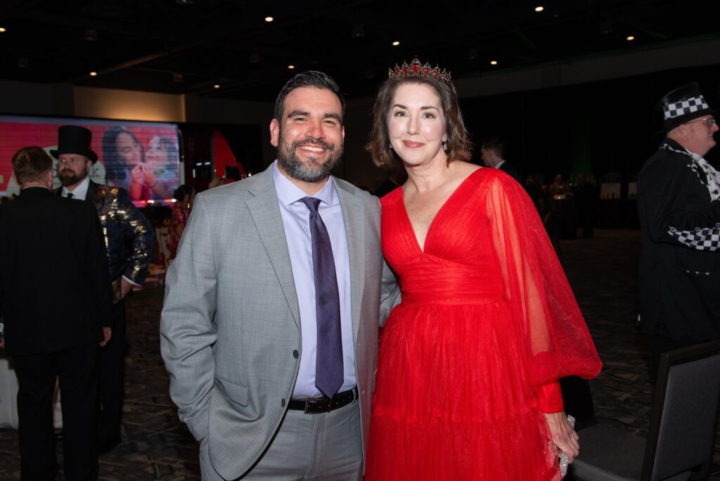 Ivan Canales and Heather Ramsey, Gala Chair, Director of Communications & Public Affairs San Jacinto River Authority. (Photo courtesy of Montgomery County Food Bank) 
