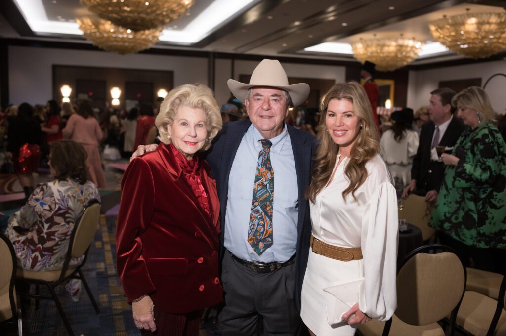 Peggy Hollis, Wayne Hollis, Brooke Hollis at the Houston Livestock Show and Rodeo Trailblazers Awards Luncheon (Photo by Daniel Ortiz)