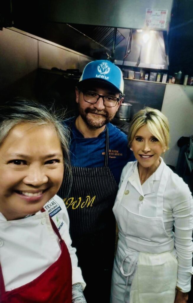 Chefs Hao Tran (shown left) and Jenny Powell-Castor are frequent supporters of Meals With Meaning. (Courtesy)