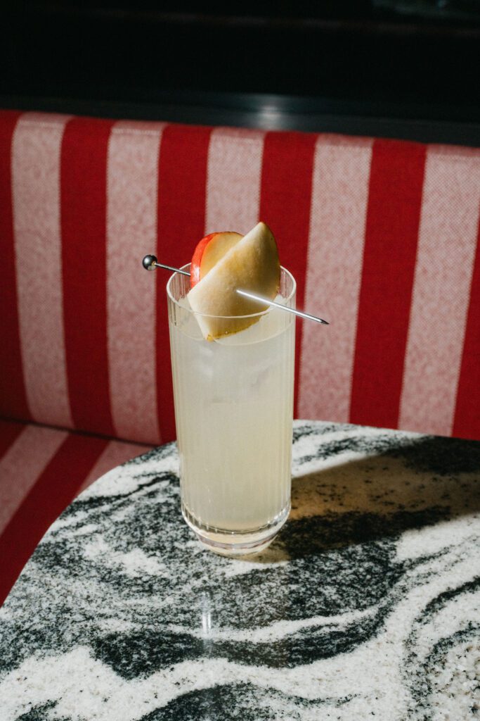 The Apples & Pears cocktail at Ritual includes Teremana Blanco, Ilegal Mezcal Joven, and clarified apple & pear soda. (Courtesy)