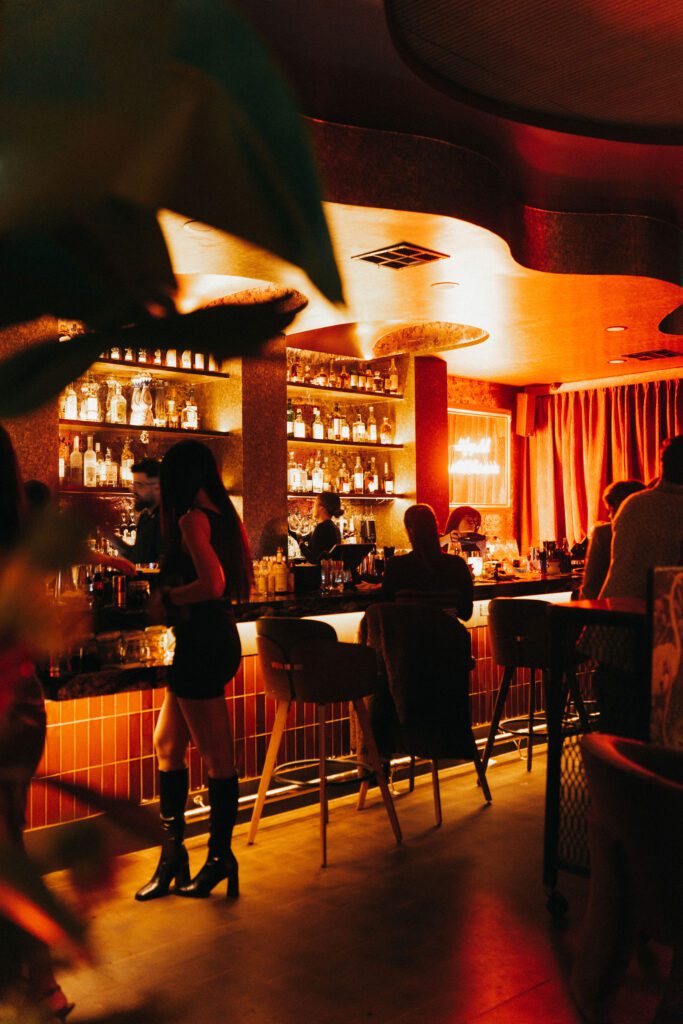 Designed by Katy Curtis of 75 Degrees Design Studio, the revamped space utilizes the building’s existing exposed brick walls, while the room has been opened to allow natural light in. (Courtesy of Ritual) 