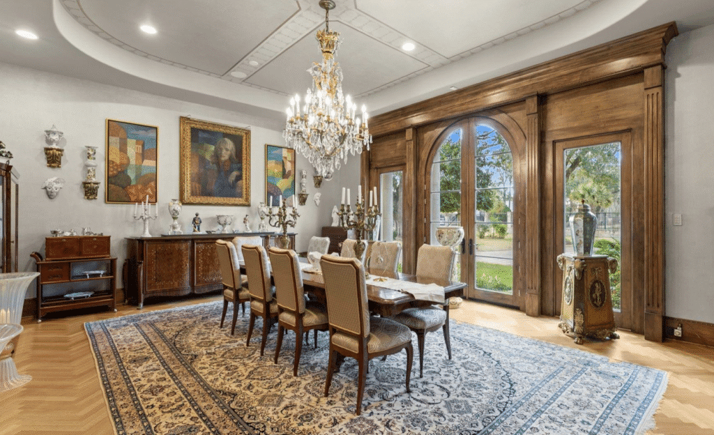 The dining room at 6 W. Rivercrest Drive (Screen shot photo from HAR)