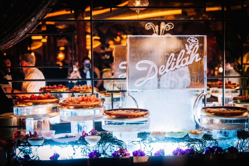 Of course, there was a Delilah-branded ice sculpture. (Photo by Chase Hall)