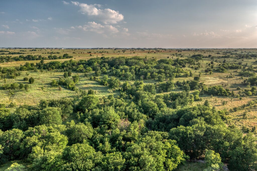 The elevated topography  at Maverick Golf & Ranch Club, which is located at the historic Veale Ranch, provides for sweeping views of the Fort Worth skyline.  (Courtesy Discovery Land Company)