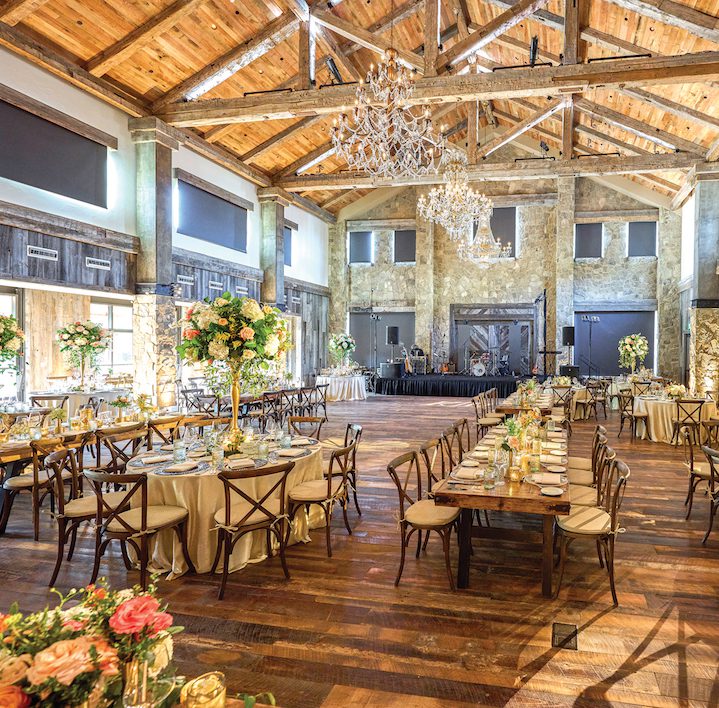 Known simply as The Barn, the large room is framed by towering walls carefully overlaid with 150-year-old reclaimed timbers. (Courtesy)