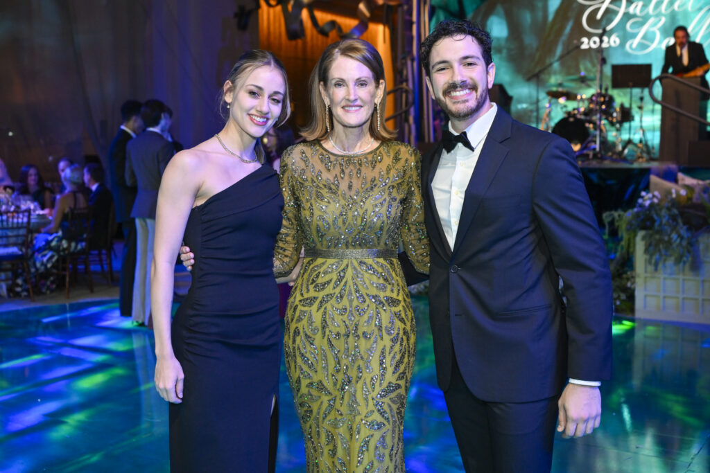 Tyler Donatelli, Stephanie Tsuru, Sam Rodriguez at the Houston Ballet Ball held at Wortham Theater Center (Photo by Michelle Watson, CatchlightGroup.com)