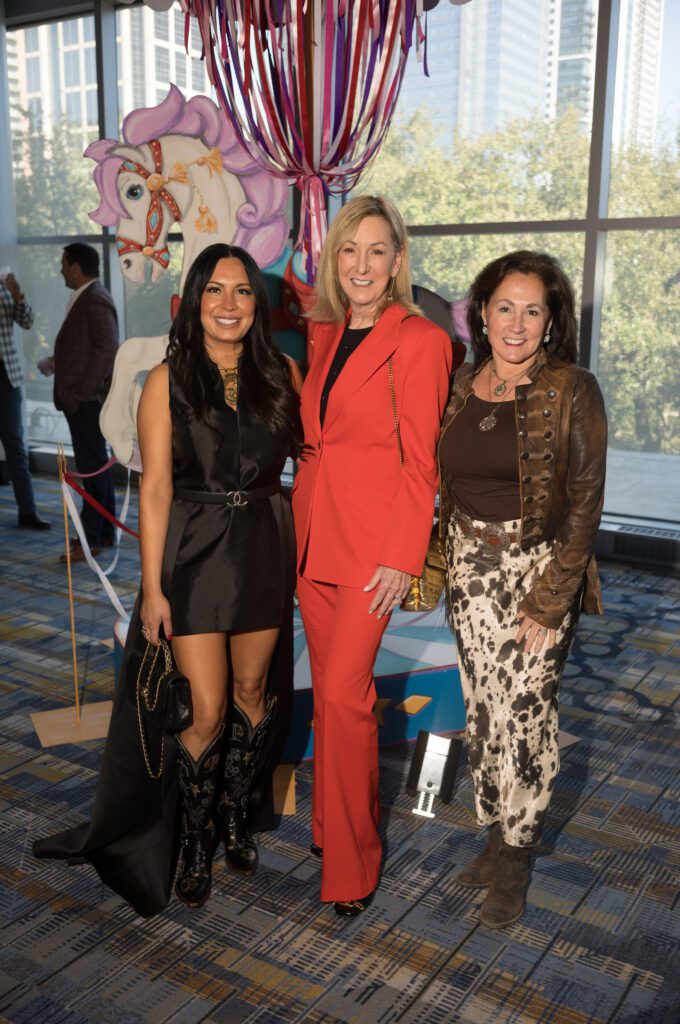 Vicky Dominguez, Shelley Reeves, Sheri Gross at the Houston Livestock Show and Rodeo Trailblazers Awards Luncheon (Photo by Daniel Ortiz)