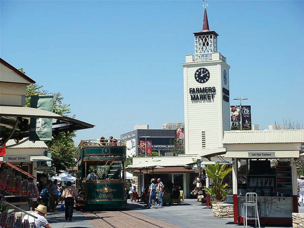 The clock tower at the Original Farmers Market is a Los Angeles landmark.