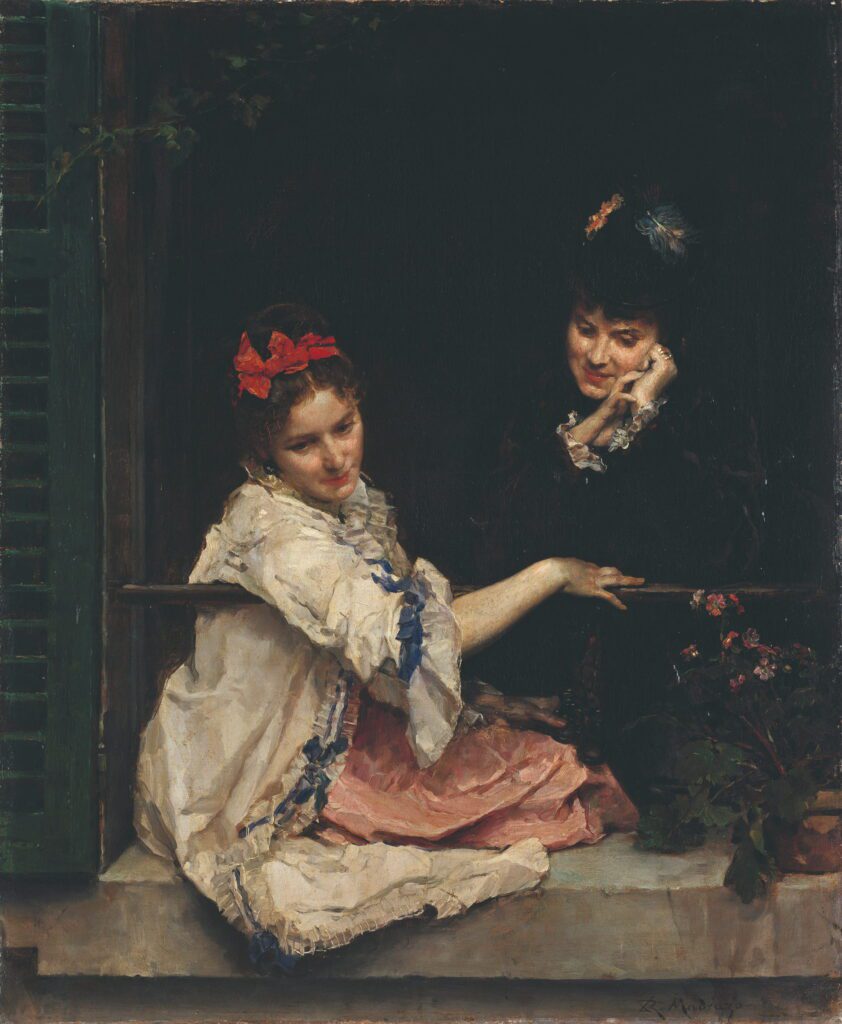 Raimundo de Madrazo y Garreta, "Girls at a Window (Muchachas en la ventana)," circa 1875, at Meadows Museum (© 2010 The Sterling and Francine Clark Art Institute, Williamstown, Massachusetts. Photo by Michael Agee.)