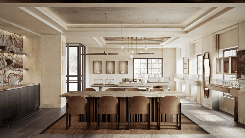 The Material Good boutique and Atelier were designed in collaboration with Lucia Galeano of Studio Galeon. (Photo by Material Good)