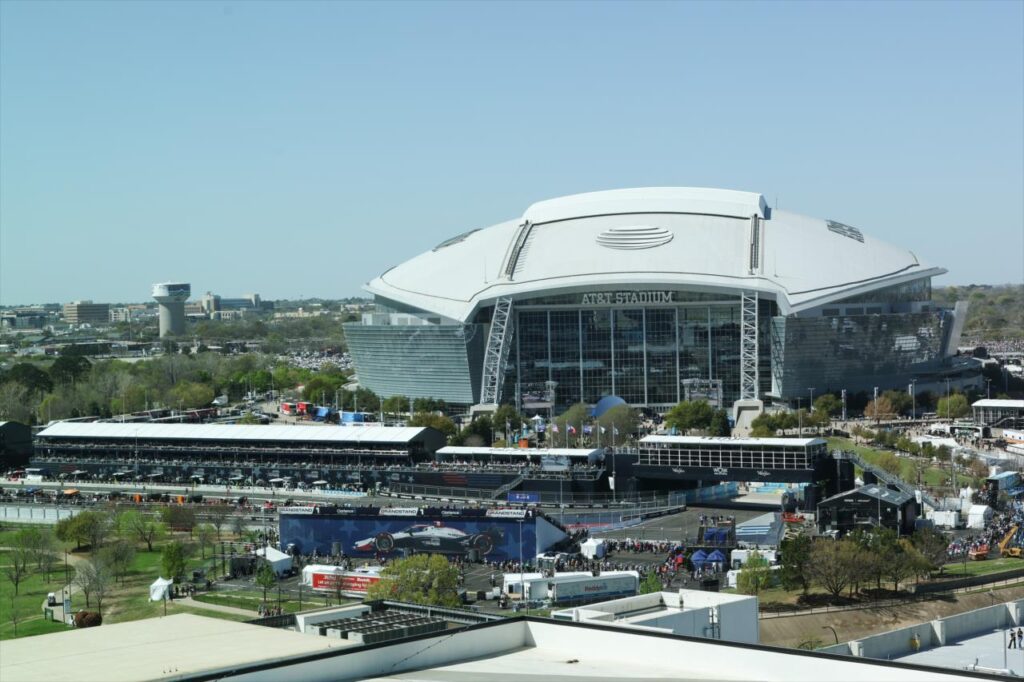 Matt Wilson: "We wanted a signature event that incorporates the entire district and showcases everything the citizens of Arlington have built,” he said, looking out over the racetrack toward a backdrop of gleaming hotels and massive stadium complexes. (Photo by Chris Owens)