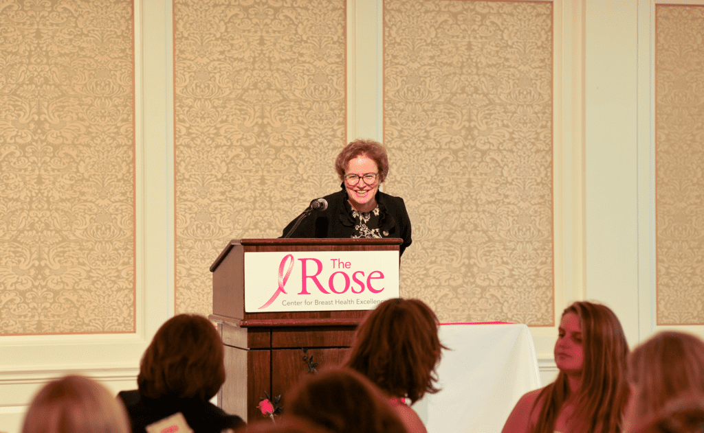 Guest speaker Dr. Elizabeth Bonefas at the 'Everything's Coming Up Roses' benefiting The Rose (Photo by Karina Tsai Yun of The Rose)
