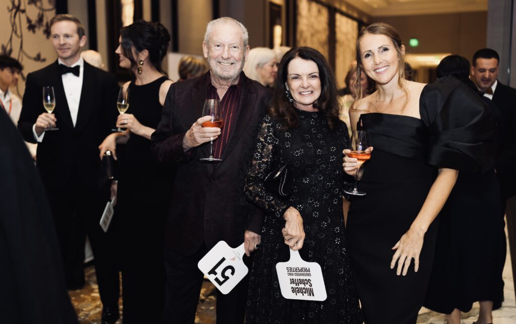 Cary & Noelle Feldman, Maurine Candillon at the Alliance Française de Houston’s 2026 Annual Fundraising Gala, Riviera Night  (Photo by Naranja Dulce Studios)