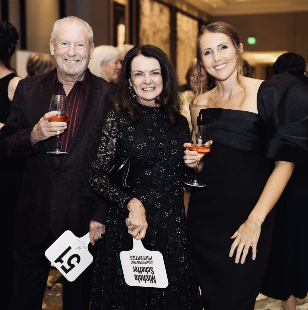 Cary & Noelle Feldman, Maurine Candillon at the Alliance Française de Houston’s 2026 Annual Fundraising Gala, Riviera Night  (Photo by Naranja Dulce Studios)
