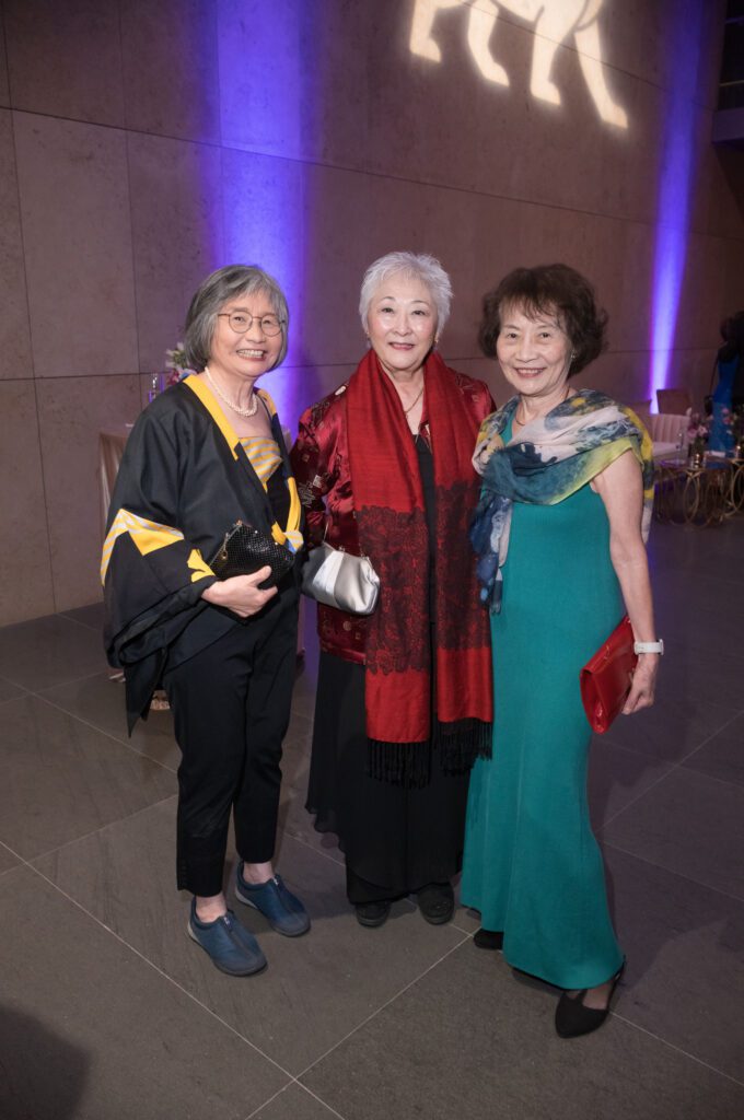 Yuru Huang, Donna Cole, and Ginru Lee at Asia Society Texas’ Tiger Ball  (Photo by Daniel Ortiz)