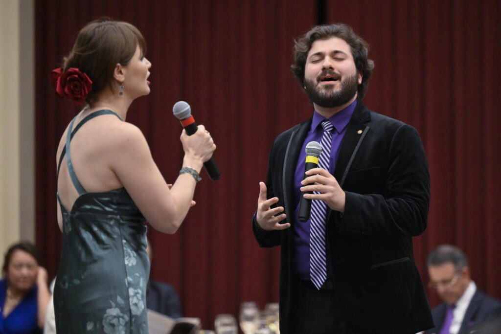 Meaghan & Pantelis Karastamiatis perform at the Gilbert & Sullivan Society's gala at Rice University Baker Institute (Photo by Michelle Watson)