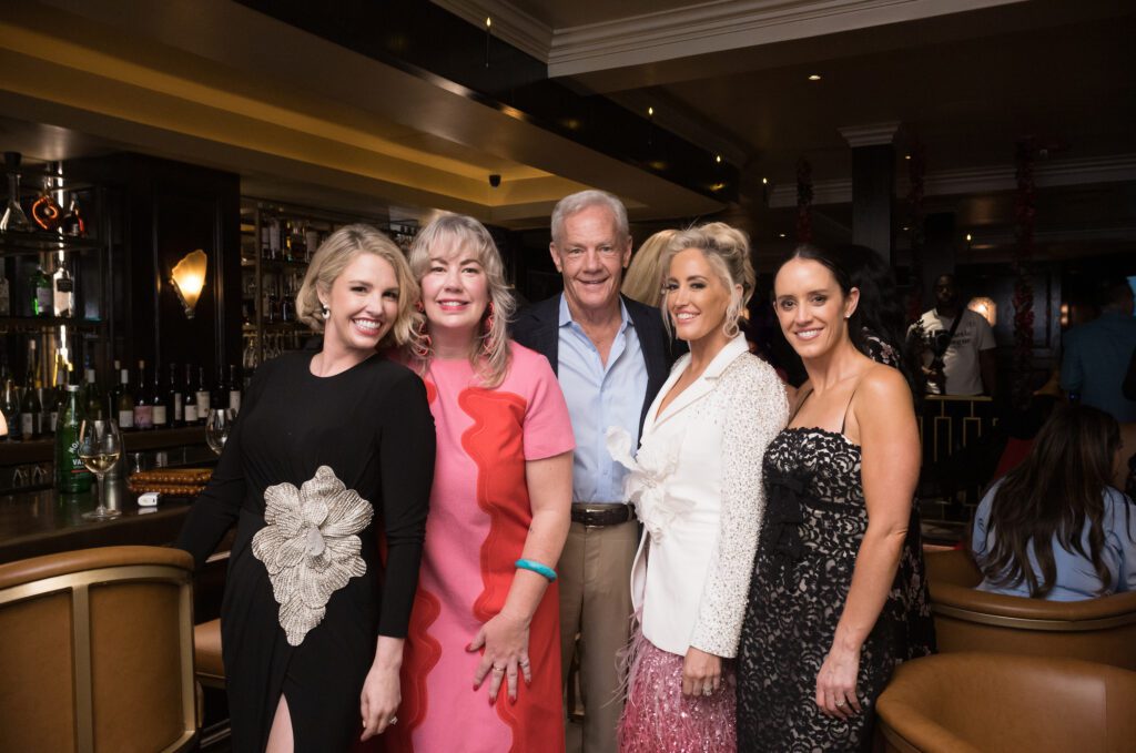Kara Przybyl McIver, Afton Baily, Gary Baily, Whitney Lawson, Molly Pouns at the VIP Opera Gallery opening after-party at private club Maître D (Photo by Daniel Ortiz)