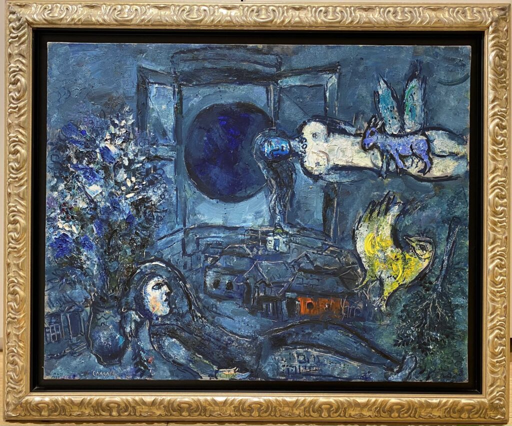 Marc Chagall's 'The Window in the Sky,' 1957 work in the current collection on display at Opera Gallery.