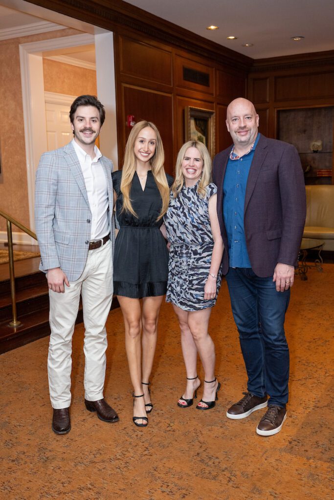 Colby Cameron, Alexis Brence, Deanna Cameron, Brian Cameron at the 'Tribute to Louisiana Legends' dinner held at The Manor House at The Houstonian  (Photo by Jacob Power)