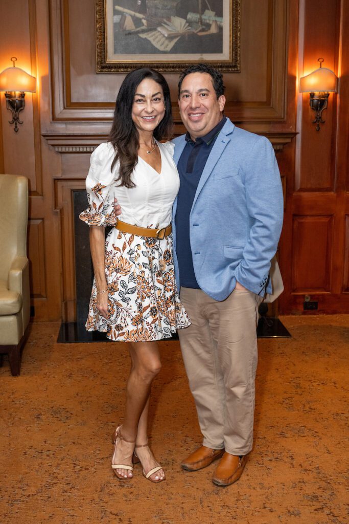 Christina Alfaro, Richard Aves at the 'Tribute to Louisiana Legends' dinner held at The Manor House at The Houstonian  (Photo by Jacob Power)
