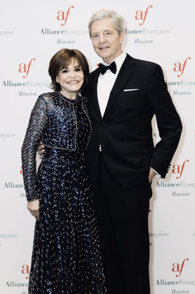 Hallie Vanderhider & Bobby Dees at the Alliance Française de Houston’s 2026 Annual Fundraising Gala, Riviera Night  (Photo by Naranja Dulce Studios)